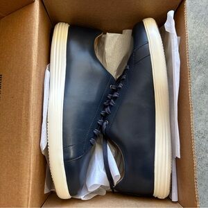 Cole Haan Hann Navy Leather Burnish Grand Crosscourt II 2 Lace-up Sneaker 10W